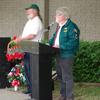 Charlie "( Right )  "NOW"  at  chapter 79's Memorial Day observance  @ our monument @ Adirondack Community College in Queensbury.